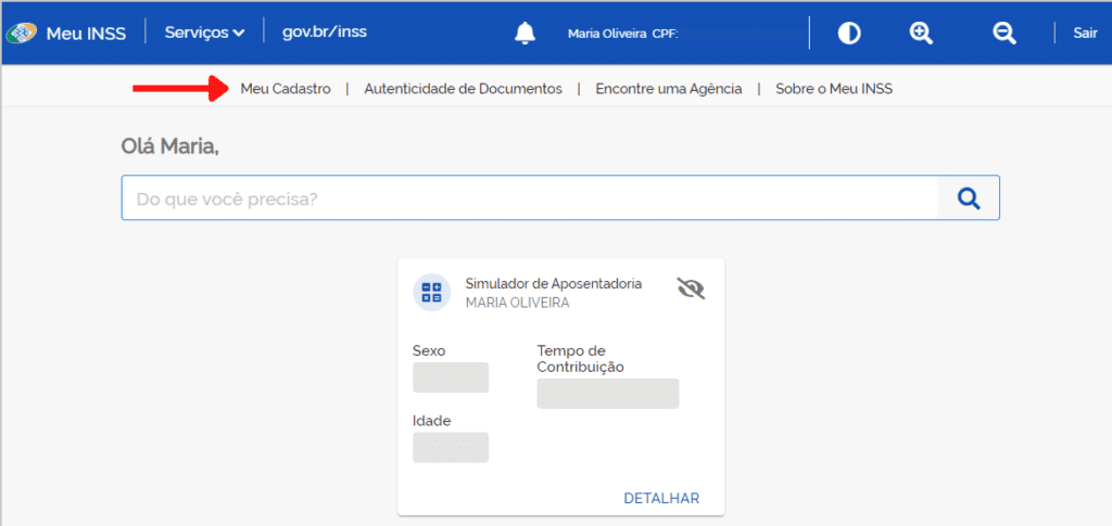 site meu inss - consultar numero do nis pelo cpf - mobills
