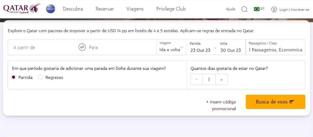 Stopover na Qatar Airways em Doha